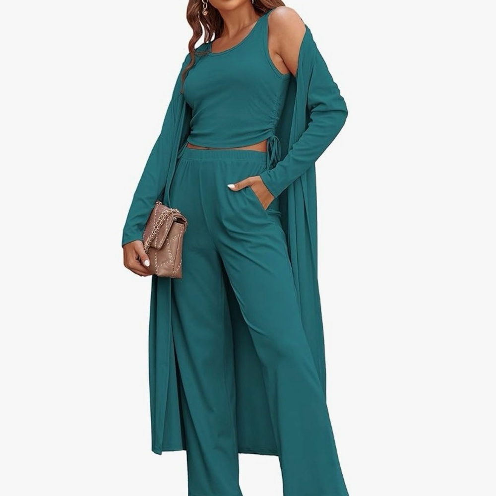 Teal Women's Pants & Jumpsuit Set